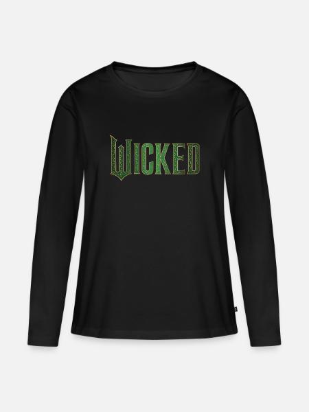 Wicked Design Logo - Frauen Premium Bio Langarmshirt - Schwarz
