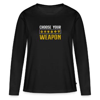 Dés RPG - T-shirt manches longues Premium bio Femme - noir - Devant - Julia (174cm)