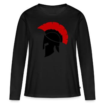 Spartiates - T-shirt manches longues Premium bio Femme - noir - Devant - Julia (174cm)