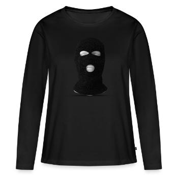 Full Face Hole Balaclava Ski Mask - Frauen Premium Bio Langarmshirt - Schwarz - Vorne - Julia (174cm)