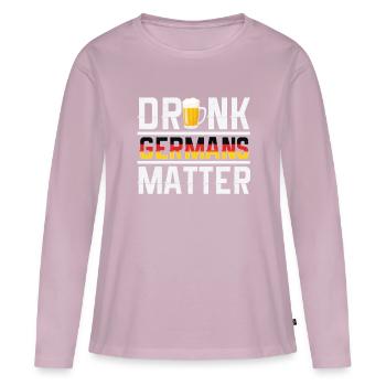 Drunk Deutsche Matter - Frauen Premium Bio Langarmshirt - Altrosa - Vorne - Julia (174cm)