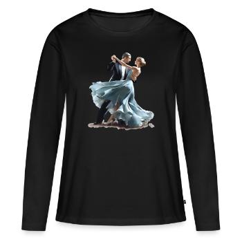 La valse viennoise est une danse élégante - T-shirt manches longues Premium bio Femme - noir - Devant - Julia (174cm)