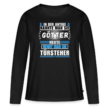 Les dieux dans l’Antiquité. Aujourd’hui videur - T-shirt manches longues Premium bio Femme - noir - Devant - Julia (174cm)