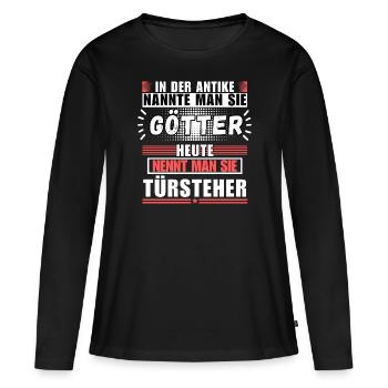 Les dieux dans l’Antiquité. Aujourd’hui videur - T-shirt manches longues Premium bio Femme - noir - Devant - Julia (174cm)