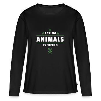 dictons cadeaux véganes disant - T-shirt manches longues Premium bio Femme - noir - Devant - Julia (174cm)
