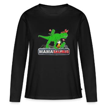 Mamasaurus Cadeau Fête Des Mères - T-shirt manches longues Premium bio Femme - noir - Devant - Julia (174cm)