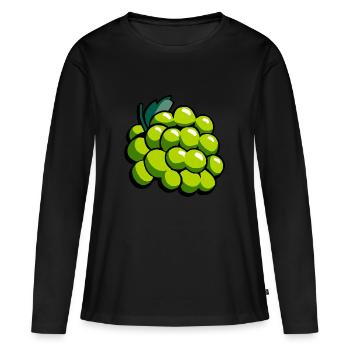 Cépages - T-shirt manches longues Premium bio Femme - noir - Devant - Julia (174cm)