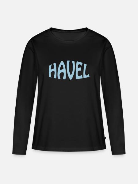 HAVEL - Frauen Premium Bio Langarmshirt - Schwarz