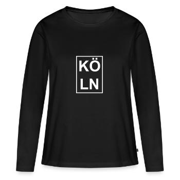 Cologne pour Cologne et - T-shirt manches longues Premium bio Femme - noir - Devant - Julia (174cm)