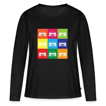 Multi Color Impreza - T-shirt manches longues Premium bio Femme - noir - Devant - Julia (174cm)