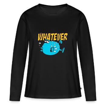 Whatever Fishi - Frauen Premium Bio Langarmshirt - Schwarz - Vorne - Julia (174cm)