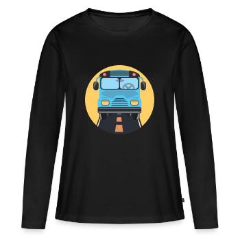 bus - T-shirt manches longues Premium bio Femme - noir - Devant - Julia (174cm)