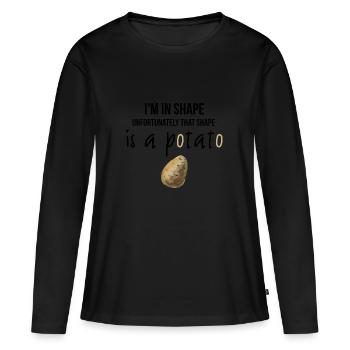 Je suis en forme - T-shirt manches longues Premium bio Femme - noir - Devant - Julia (174cm)