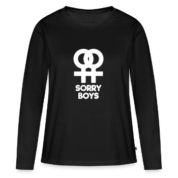 Désolé lesbiennes Boys - Lesbiennes - T-shirt manches longues Premium bio Femme - noir - Devant - Julia (174cm)