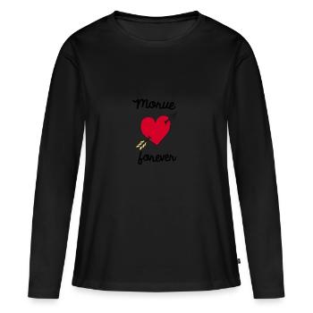 Morue forever - T-shirt manches longues Premium bio Femme - noir - Devant - Julia (174cm)