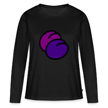 veggie Veggie prune prune fruits10 - T-shirt manches longues Premium bio Femme - noir - Devant - Julia (174cm)