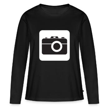 photo - T-shirt manches longues Premium bio Femme - noir - Devant - Julia (174cm)