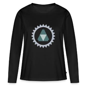 Cadeau de vérité  - T-shirt manches longues Premium bio Femme - noir - Devant - Julia (174cm)