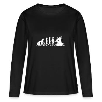 danse évolution valse danseur mariage danse, couples - T-shirt manches longues Premium bio Femme - noir - Devant - Julia (174cm)