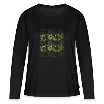 avocat alerte - T-shirt manches longues Premium bio Femme - noir - Devant - Julia (174cm)
