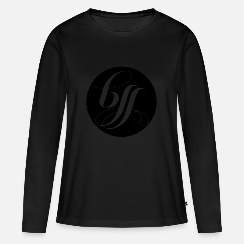 BFF Design - Frauen Premium Bio Langarmshirt - Schwarz