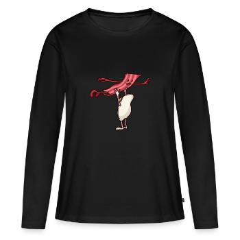 Bacon et la danse oeuf - T-shirt manches longues Premium bio Femme - noir - Devant - Julia (174cm)