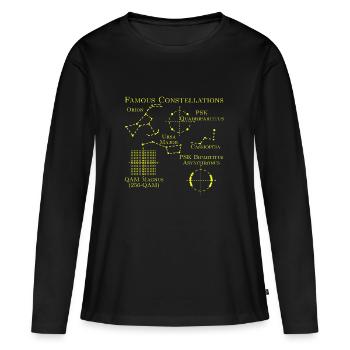 Constellations célèbres - T-shirt manches longues Premium bio Femme - noir - Devant - Julia (174cm)