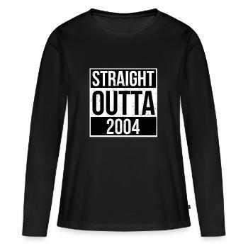 Straight Outta 2004 - T-shirt manches longues Premium bio Femme - noir - Devant - Julia (174cm)