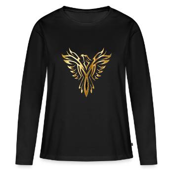Phoenix - T-shirt manches longues Premium bio Femme - noir - Devant - Julia (174cm)