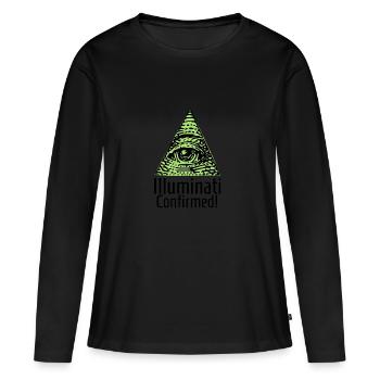 Illuminati cadeau amusant confirmé - T-shirt manches longues Premium bio Femme - noir - Devant - Julia (174cm)