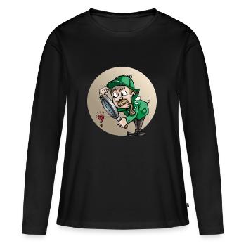 detective detective private investigationgator1 - T-shirt manches longues Premium bio Femme - noir - Devant - Julia (174cm)