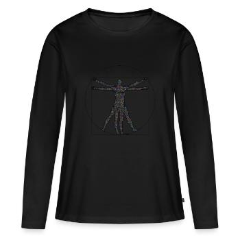 Da Vinci Programmer Gift Idea - Women's Premium Organic Long Sleeve Shirt - black - Front - Julia (174cm)