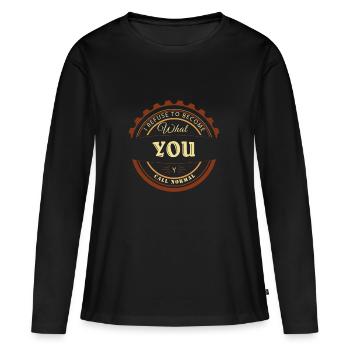 individuel sort jeu de mot cadeau super cool - T-shirt manches longues Premium bio Femme - noir - Devant - Julia (174cm)