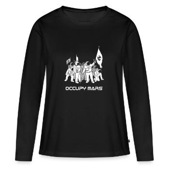 Occupy Mars Exploration astronaute Voyage T-shirt - T-shirt manches longues Premium bio Femme - noir - Devant - Julia (174cm)