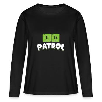 Tits Patrol - cadeau noir - T-shirt manches longues Premium bio Femme - noir - Devant - Julia (174cm)