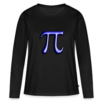 Das mathematische Pi - Frauen Premium Bio Langarmshirt - Schwarz - Vorne - Julia (174cm)