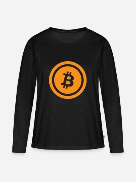 bitcoin - Frauen Premium Bio Langarmshirt - Schwarz
