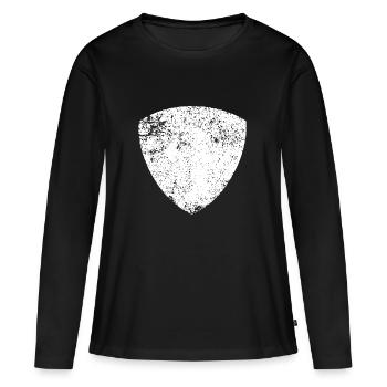 SHAPES FORMEN GRUNGE - Frauen Premium Bio Langarmshirt - Schwarz - Vorne - Julia (174cm)