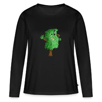 arbre - T-shirt manches longues Premium bio Femme - noir - Devant - Julia (174cm)