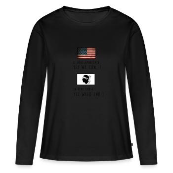 americain corse - T-shirt manches longues Premium bio Femme - noir - Devant - Julia (174cm)