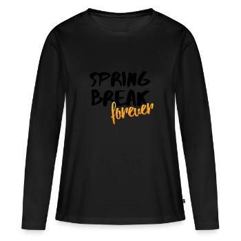 Spring Break Forever Spring Party Idée de cadeau - T-shirt manches longues Premium bio Femme - noir - Devant - Julia (174cm)