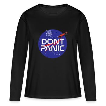 Pas de panique Universe Racers T-shirt - T-shirt manches longues Premium bio Femme - noir - Devant - Julia (174cm)