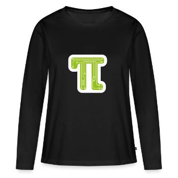 pi - T-shirt manches longues Premium bio Femme - noir - Devant - Julia (174cm)