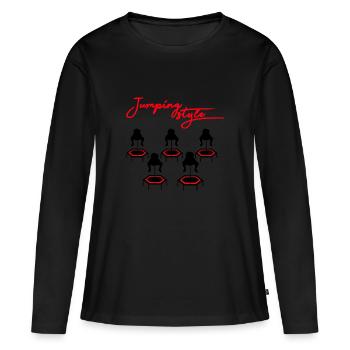 Jumping Group - Jumpingstyle & Jumpingfitness - Frauen Premium Bio Langarmshirt - Schwarz - Vorne - Julia (174cm)