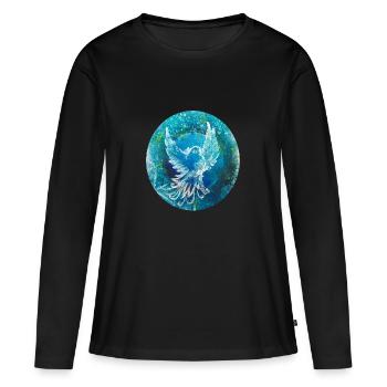 Dove - Frauen Premium Bio Langarmshirt - Schwarz - Vorne - Julia (174cm)