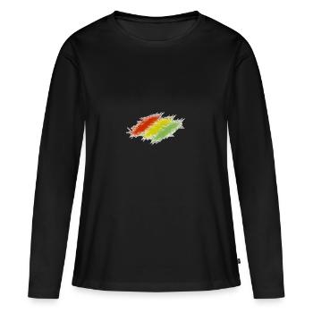 Rasta Scratches - T-shirt manches longues Premium bio Femme - noir - Devant - Julia (174cm)