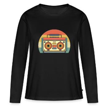 Antikes Radio Antiquitätensammler - Frauen Premium Bio Langarmshirt - Schwarz - Vorne - Julia (174cm)