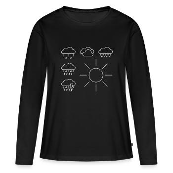 Temps - T-shirt manches longues Premium bio Femme - noir - Devant - Julia (174cm)
