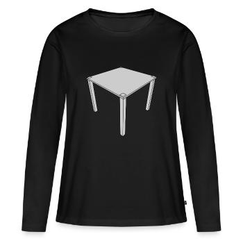 canapé canapé chaise chaise chaise table lamp lampe benc - T-shirt manches longues Premium bio Femme - noir - Devant - Julia (174cm)