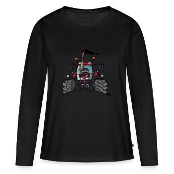 0505 Case 1255 - Women's Premium Organic Long Sleeve Shirt - black - Front - Julia (174cm)